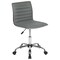 Merrick Lane Amelie Home Office Chair Ergonomic Executive Ribbed Low Back Armless Computer Desk Chair - Base, Frame & Border